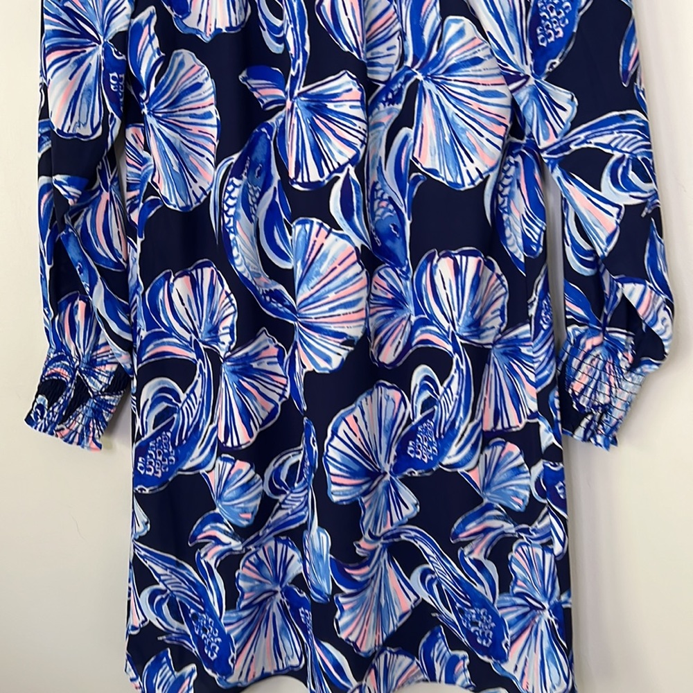 Lilly Pulitzer Blue Floral Mini Dress - Picture 9 of 11